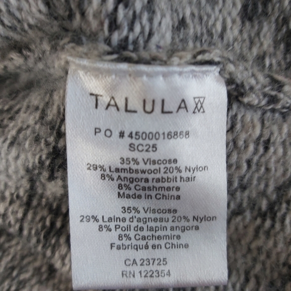 Talula Aritzia Wrap Cardigan Lambswool Cashmere Blend Gray S - Picture 8 of 13
